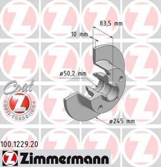 Тормозной диск ZIMMERMANN 100122920