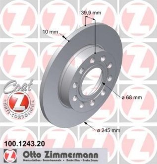 Тормозной диск ZIMMERMANN 100124320 (фото 1)