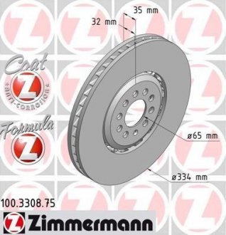 Гальмівний диск ZIMMERMANN 100330875