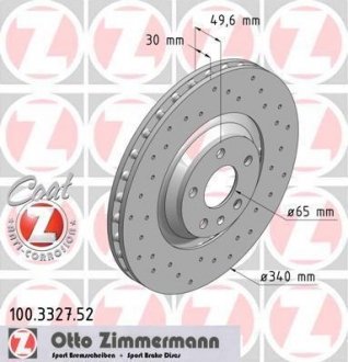 Диск тормозной SPORT Z ZIMMERMANN 100332752 (фото 1)