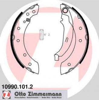 Комплект тормозных колодок ZIMMERMANN 10990.101.2 (фото 1)