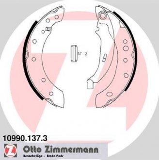 Тормозные колодки ручного тормоза ZIMMERMANN 109901373