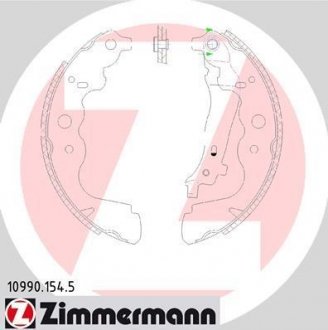 Тормозные колодки дисковые ZIMMERMANN 109901545 (фото 1)