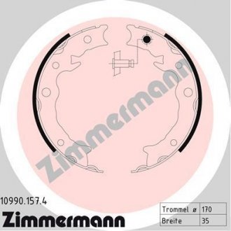 Комлект тормозных накладок ZIMMERMANN 109901574