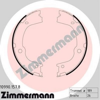Комлект тормозных накладок ZIMMERMANN 109901578