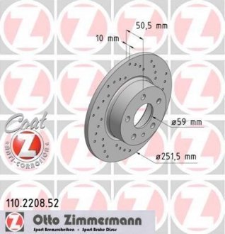 Тормозной диск ZIMMERMANN 110220852 (фото 1)