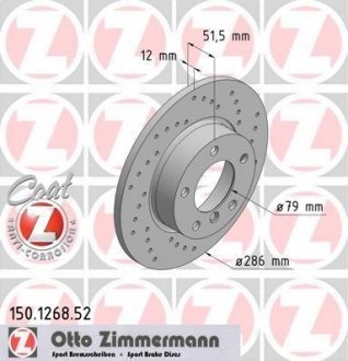 Тормозной диск ZIMMERMANN 150126852 (фото 1)