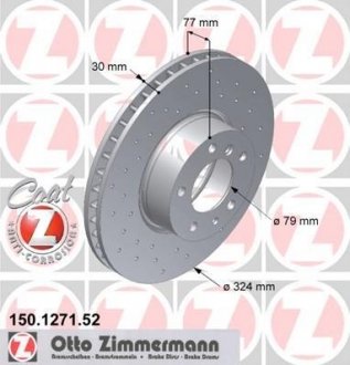 Тормозной диск ZIMMERMANN 150127152