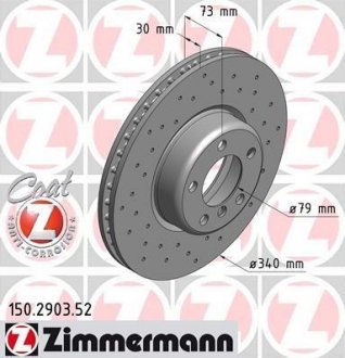 Гальмівний диск ZIMMERMANN 150.2903.52 (фото 1)