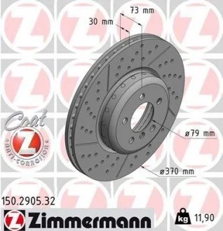 Гальмівний диск FORMULA F ZIMMERMANN 150290532