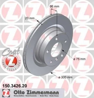 Гальмівний диск ZIMMERMANN 150.3426.20