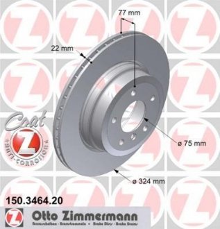 Тормозной диск ZIMMERMANN 150.3464.20 (фото 1)