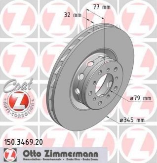 Тормозной диск ZIMMERMANN 150346920