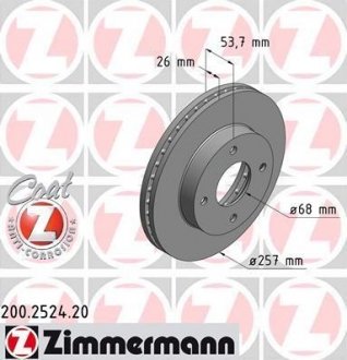 Тормозной диск ZIMMERMANN 200252420