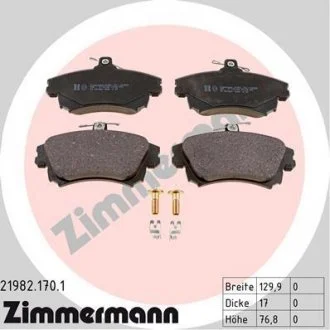 Колодки тормозные дисковые ZIMMERMANN 21982.170.1