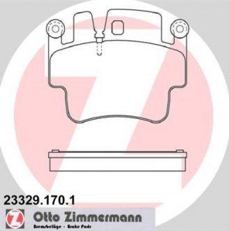 Тормозные колодки, дисковый тормоз (набор) ZIMMERMANN 233291701