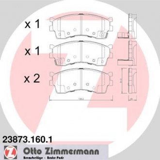 Тормозные колодки, дисковый тормоз (набор) ZIMMERMANN 238731601