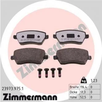Комплект гальмівних накладок, дискове гальмо rd:z ZIMMERMANN 239739751