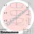 Комплект тормозных колодок, дисковый тормоз ZIMMERMANN 240581551 (фото 1)