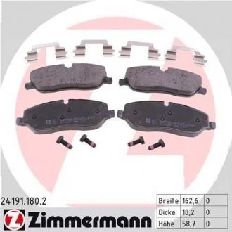Комплект гальмівних накладок, дискове гальмо ZIMMERMANN 241911802