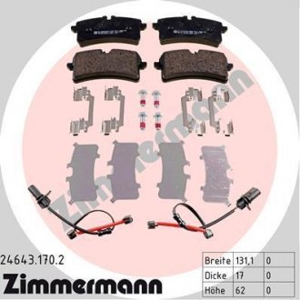 Комплект тормозных колодок ZIMMERMANN 246431702 (фото 1)
