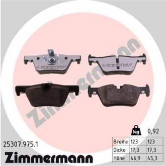 KLOCKI HAMULC. BMW 3 F30 12- TYЈ ZIMMERMANN 25307.975.1