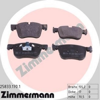 KLOCKI HAMULC. CITROEN C4 PICASSO II 13- PRZУD ZIMMERMANN 258331701