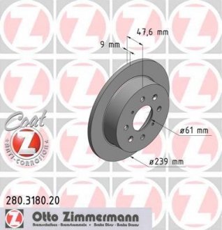 Тормозной диск ZIMMERMANN 280318020 (фото 1)