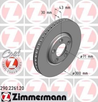 Гальмівний диск ZIMMERMANN 290226120