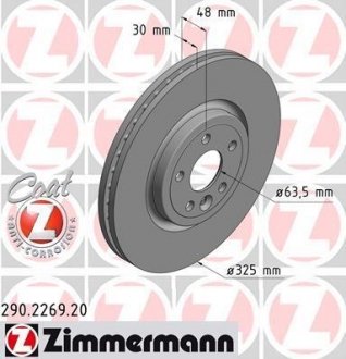 Тормозной диск ZIMMERMANN 290.2269.20