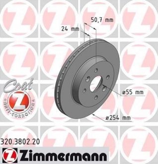 Тормозной диск ZIMMERMANN 320380220