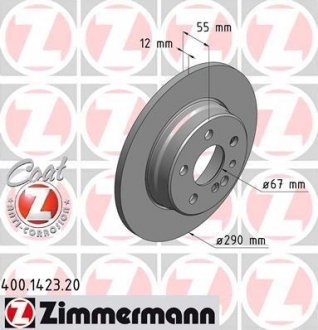 Тормозной диск ZIMMERMANN 400142320
