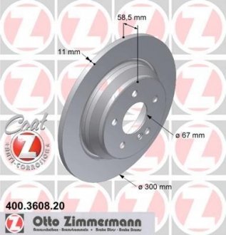Тормозной диск ZIMMERMANN 400360820 (фото 1)