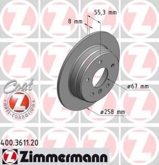 Тормозной диск ZIMMERMANN 400361120