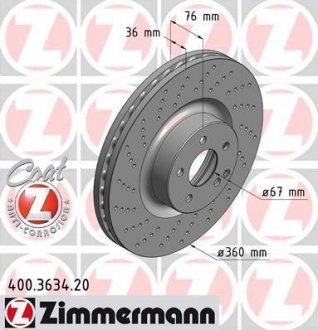 Тормозной диск ZIMMERMANN 400363420