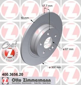 Тормозной диск ZIMMERMANN 400365620