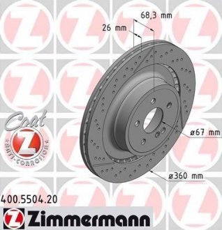 Тормозной диск ZIMMERMANN 400550420