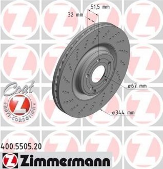 Тормозной диск ZIMMERMANN 400.5505.20 (фото 1)