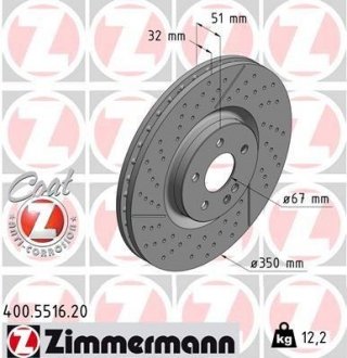 Тормозной диск ZIMMERMANN 400551620 (фото 1)