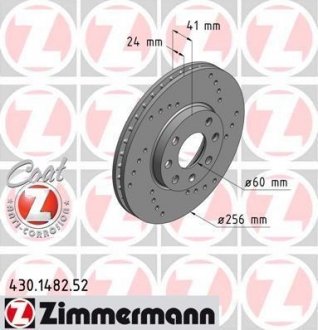 Тормозной диск ZIMMERMANN 430148252