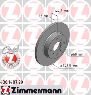 Тормозной диск ZIMMERMANN 430148720