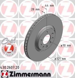 Тормозной диск ZIMMERMANN 430260720 (фото 1)