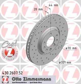 Тормозной диск ZIMMERMANN 430260752