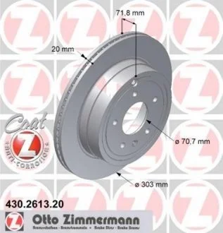Тормозной диск ZIMMERMANN 430.2613.20