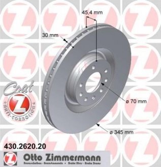 Тормозной диск ZIMMERMANN 430262020 (фото 1)