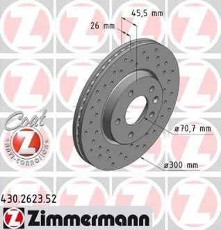 Диск гальмівний ZIMMERMANN 430.2623.52