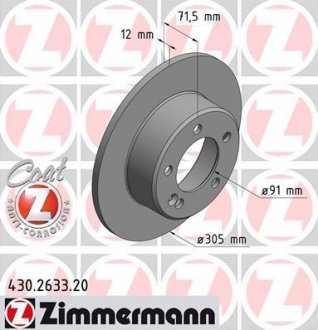 Тормозные диски ZIMMERMANN 430263320