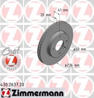 Тормозной диск ZIMMERMANN 430263720