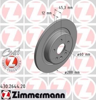 Тормозной диск ZIMMERMANN 430.2644.20 (фото 1)