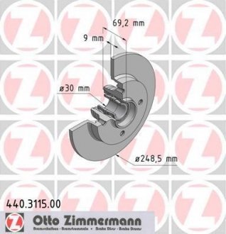 Тормозной диск ZIMMERMANN 440311500